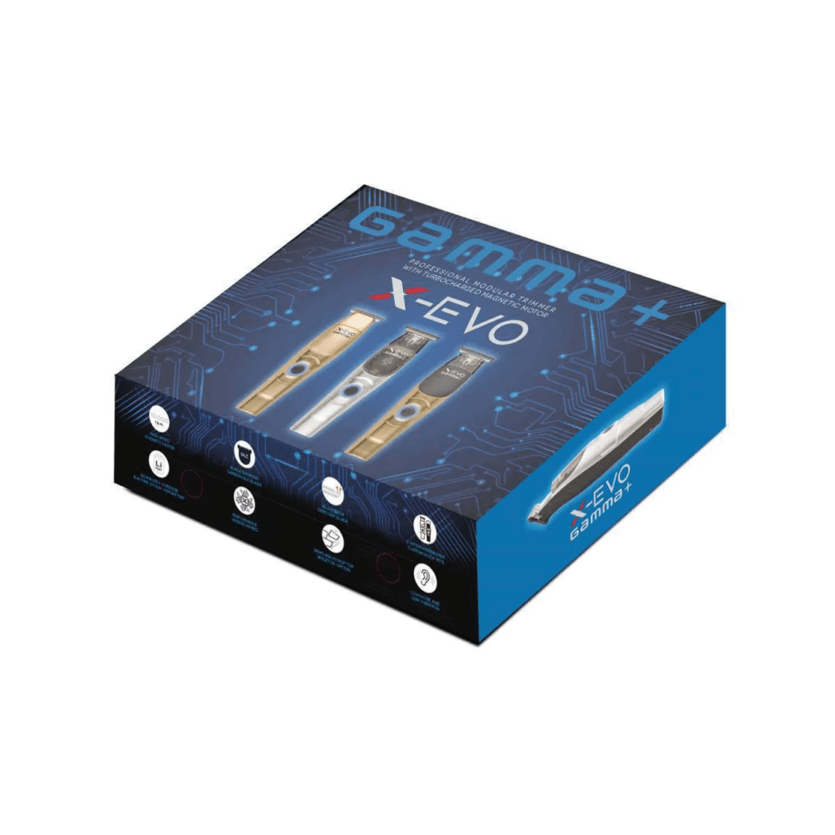 Gamma+ X-EVO Professional Linear Modular Magnetic Motor Trimmer Silver, Gold and